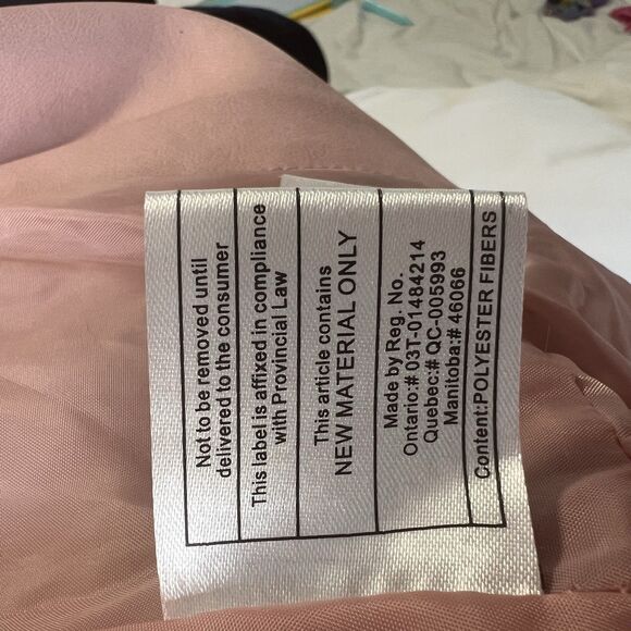 Urban Republic Pink Faux Leather Jacket w removable fur collar, Size 2T - Picture 15 of 15